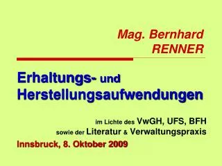 Mag. Bernhard RENNER