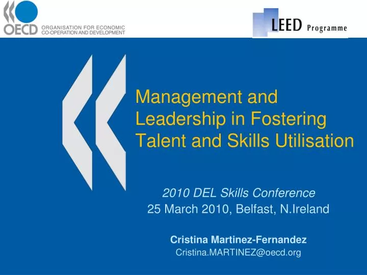 management and leadership in fostering talent and skills utilisation