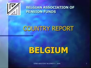 BELGIAN ASSOCIATION OF PENSION FUNDS