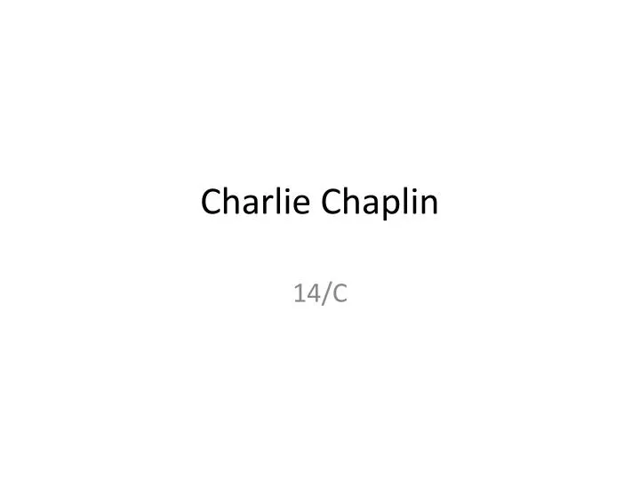 charlie chaplin