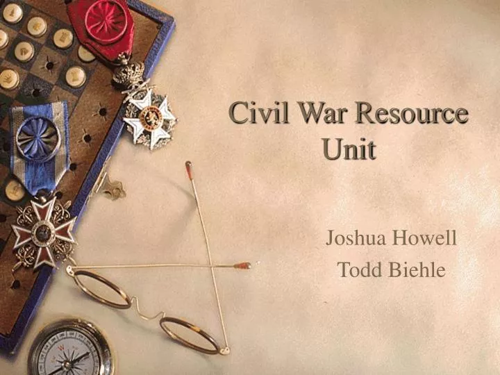 civil war resource unit