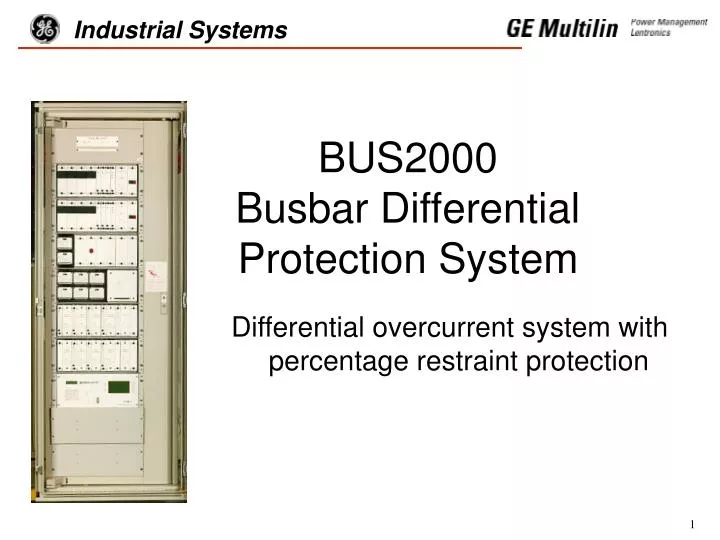 bus2000 busbar differential protection system