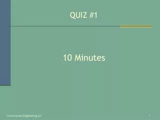 QUIZ #1