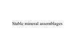 Stable mineral assemblages - slide 1