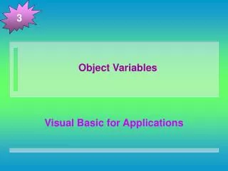 Object Variables