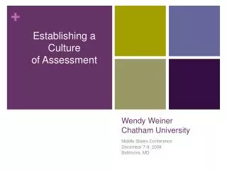Wendy Weiner Chatham University