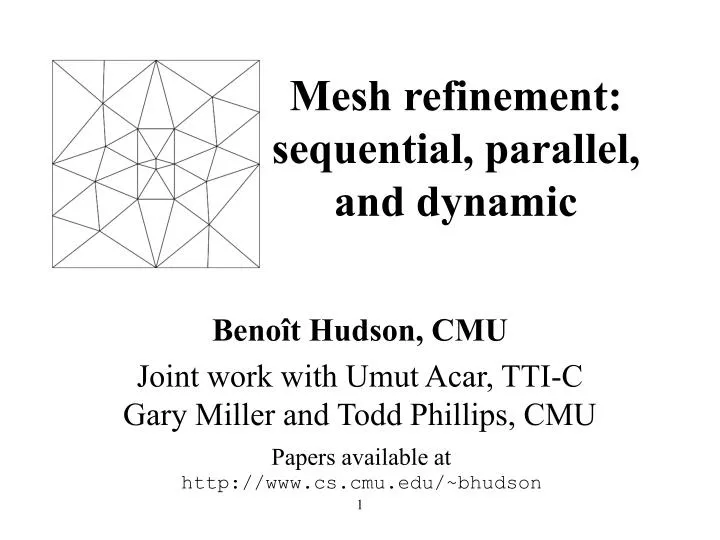 mesh refinement sequential parallel and dynamic