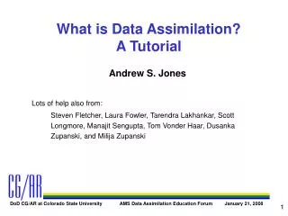 What is Data Assimilation? A Tutorial