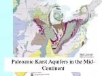 Paleozoic Karst Aquifers in the Mid-Continent - slide 1