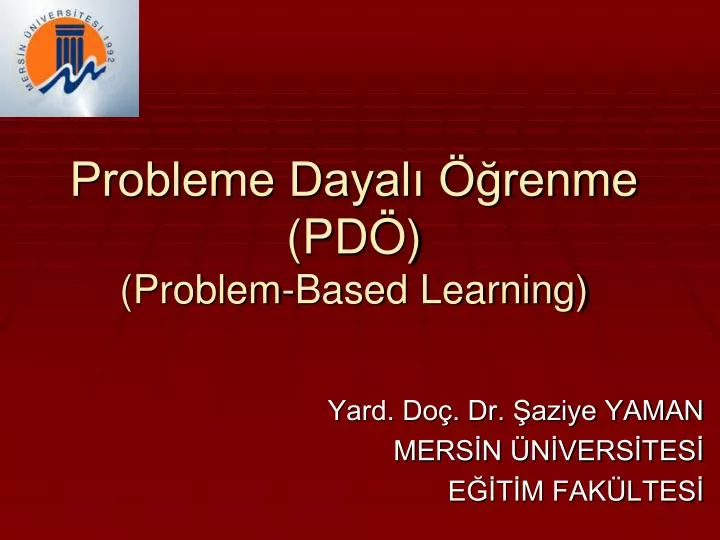 probleme dayal renme pd problem based learning