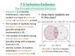 7.5 Inclusion-Exclusion - slide 1