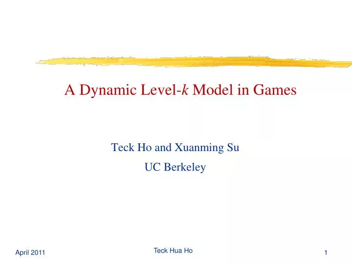 a dynamic level k model in games
