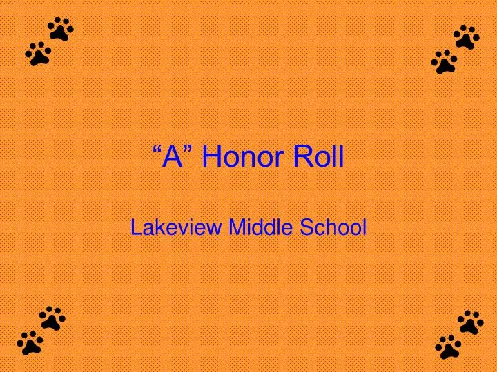 a honor roll