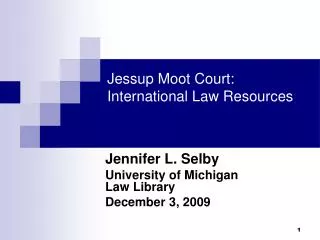 Jessup Moot Court: International Law Resources