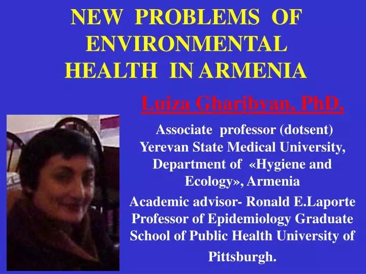 new problems of environmental health in armenia