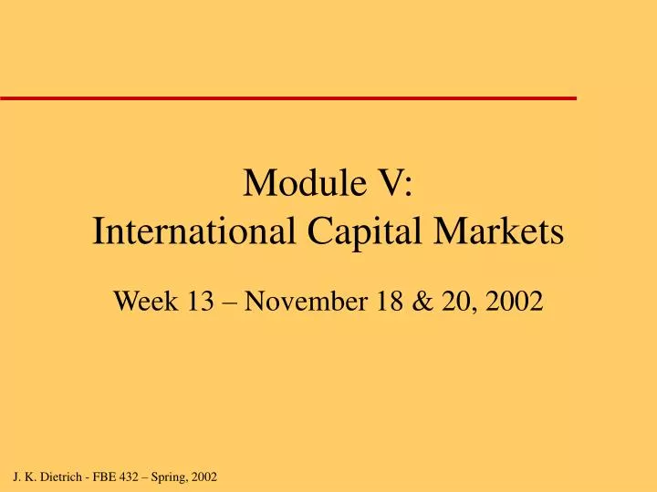 module v international capital markets