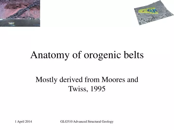 anatomy of orogenic belts