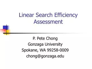 Linear Search Efficiency Assessment