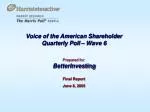 Voice of the American Shareholder Quarterly Poll – Wave 6 Prepared for: BetterInvesting Final Report June 8, 2005 - slide 1