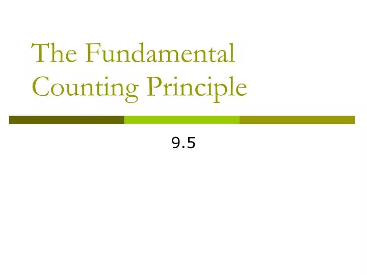 the fundamental counting principle
