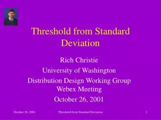 Threshold from Standard Deviation