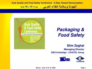 Packaging &amp; Food Safety