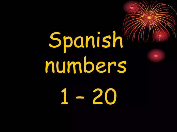 spanish numbers