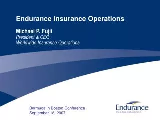 Endurance Insurance Operations