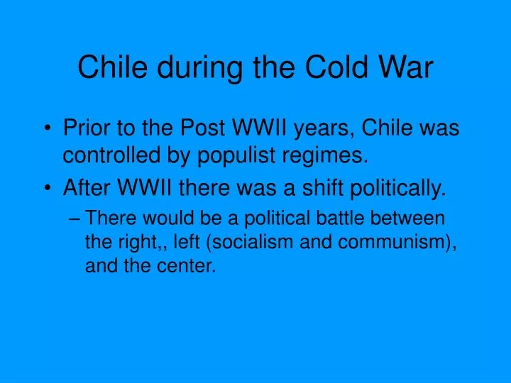 chile during the cold war