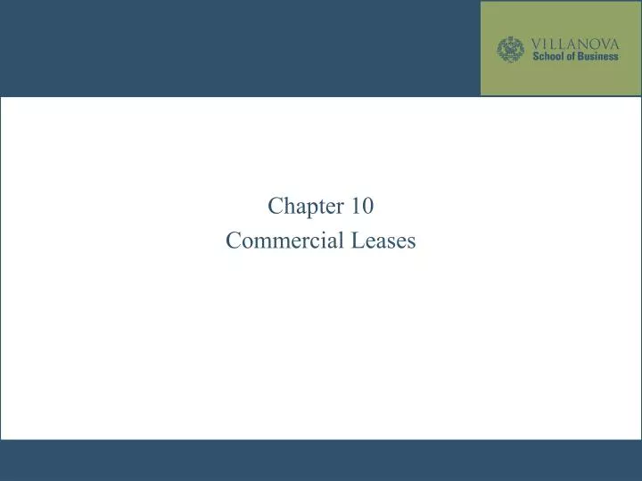 chapter 10 commercial leases