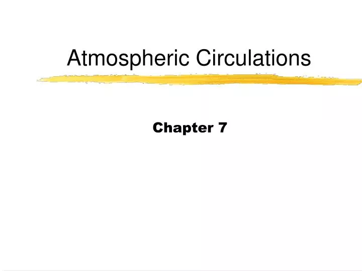 atmospheric circulations