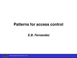 Patterns for access control