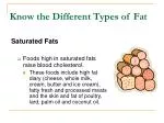 Know the Different Types of Fat - slide 1