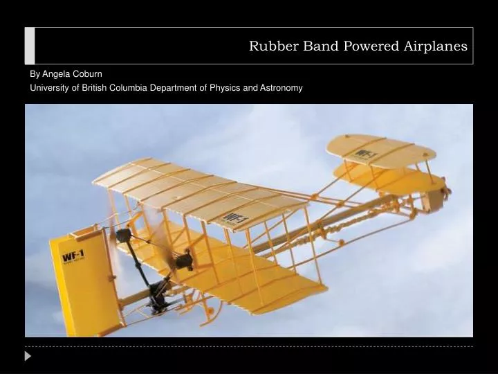 rubber band powered airplanes