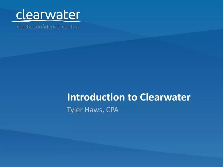 introduction to clearwater