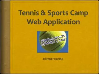 Tennis &amp; Sports Camp Web Application