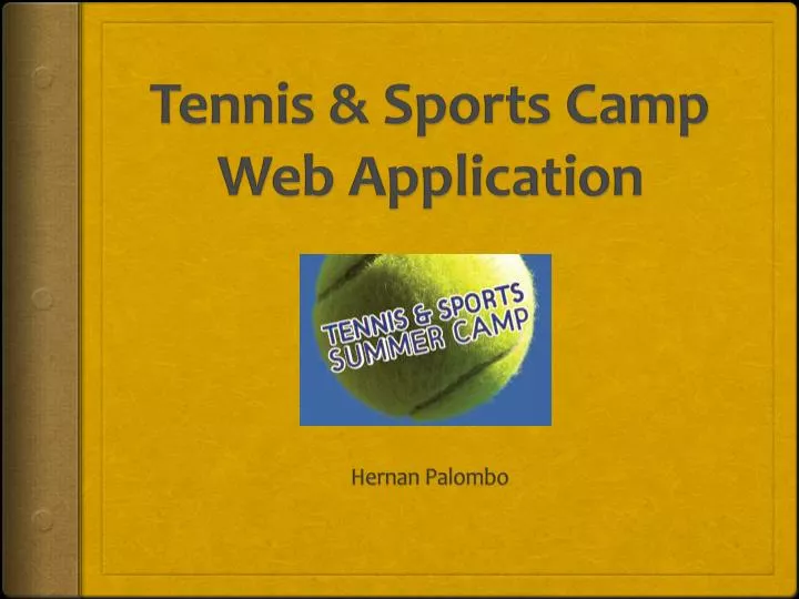 tennis sports camp web application