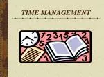 TIME MANAGEMENT - slide 1
