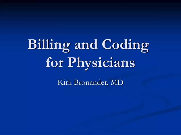 billing and coding for physicians