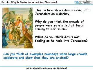 Unit 4c: Why is Easter important for Christians?