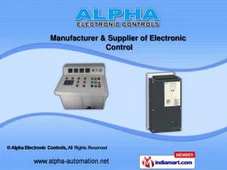 Electronic Panels 	&	 Electronic Controller