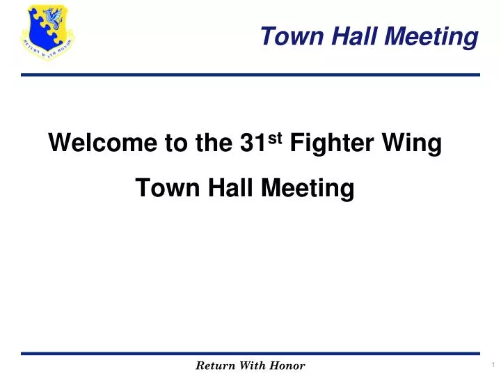 town hall meeting
