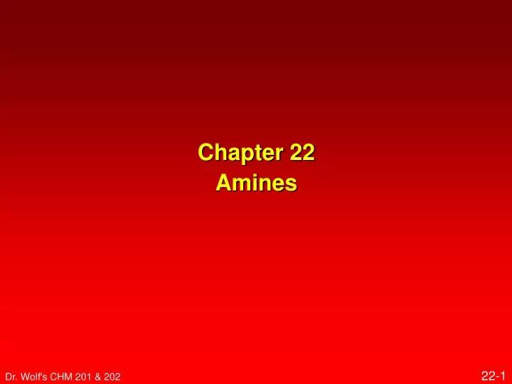 chapter 22 amines