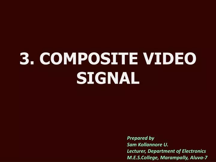 3 composite video signal