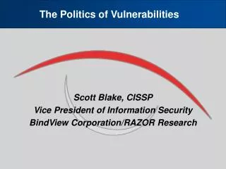 The Politics of Vulnerabilities