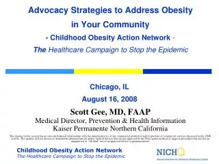 Advocacy Strategies to Address Obesity in Your Community - Childhood Obesity Action Network - The Healthcare Campaign