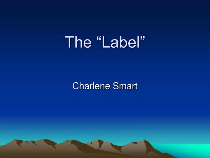 the label