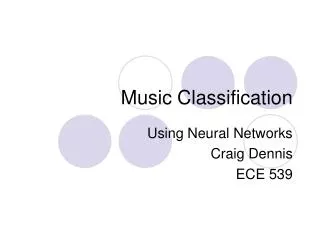 Music Classification