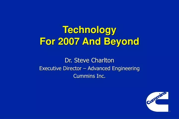 technology for 2007 and beyond