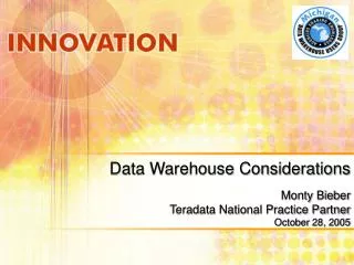Data Warehouse Considerations